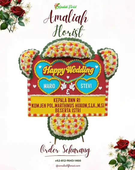 Papan Bunga Pernikahan Sidotentrem